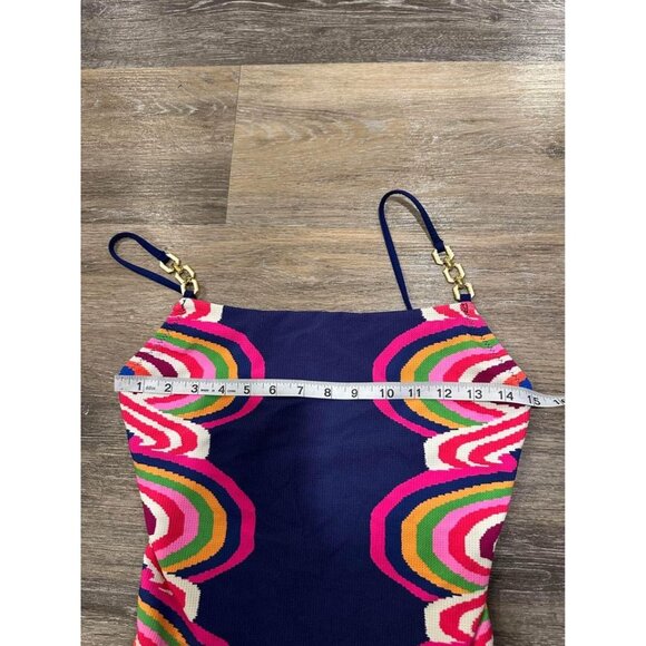Trina Turk Rainbow Swirl Flattering‎ One Piece Swimsuit Sz 6 - Picture 6 of 7